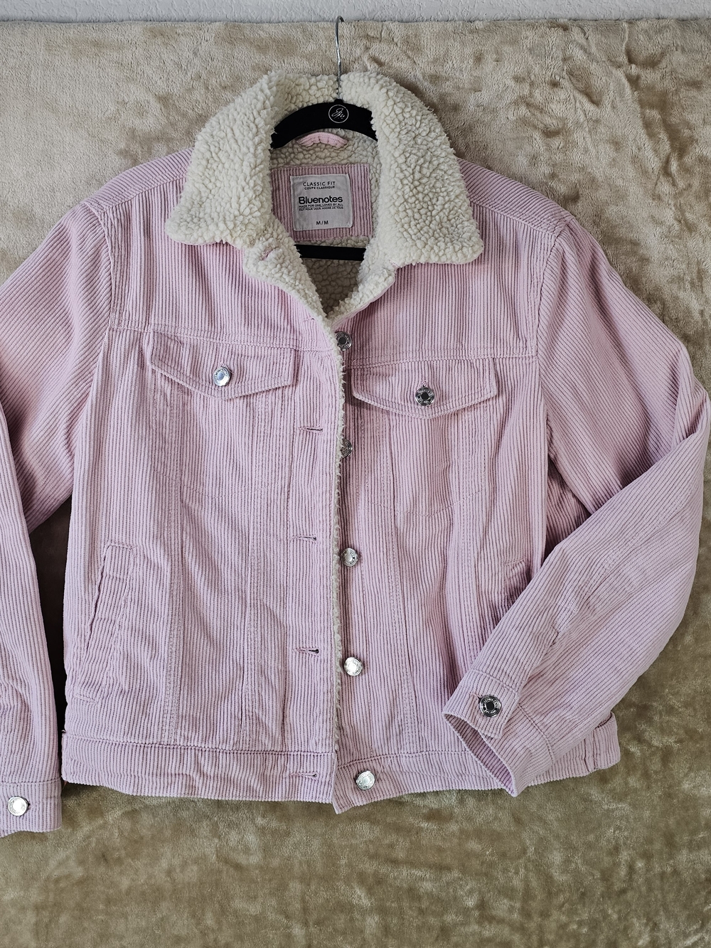 Bluenotes Pink Sherpa-Lined Corduroy Jacket